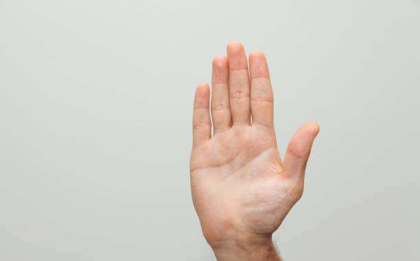 istock Male hand showing stop sign, gesture 1035978806