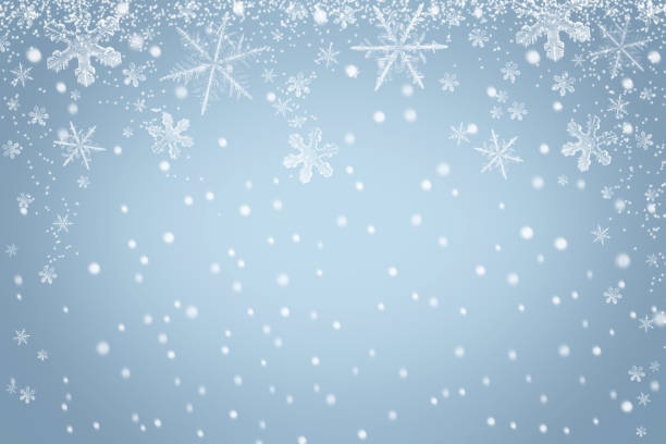 istock Winter snowflakes background with snow 1035985338