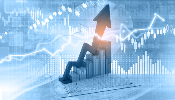 3d business graph shows financial growth 3d business graph shows financial growth business stock pictures, royalty-free photos & images
