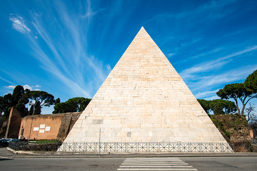 Pyramid of Cestius is an ancient pyramid in Rome, Italy