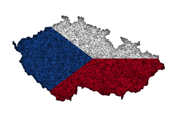 istock Textured map of Czech Republic in nice colors 1036027488