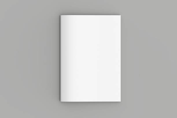 istock Softcover magazine or brochure mock up isolated on soft gray background. 3d illustration 1036027588
