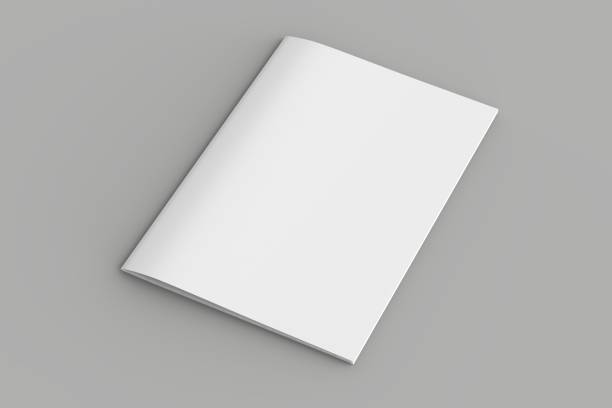 istock Softcover magazine or brochure mock up isolated on soft gray background. 3d illustration 1036027736