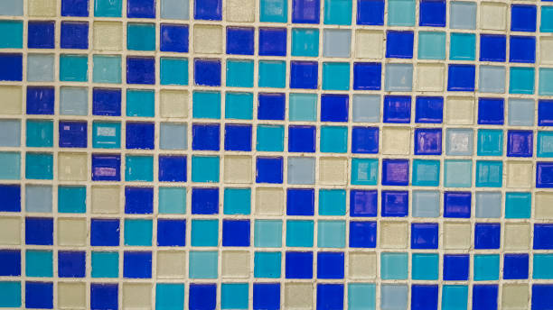 istock Blue white and light blue glass mosaic background 1036044398