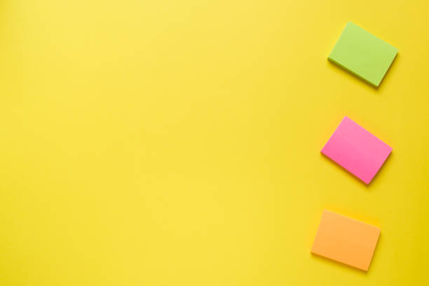 istock Office supplies on yellow table with copy space. Education concept, school and office. 1036049478