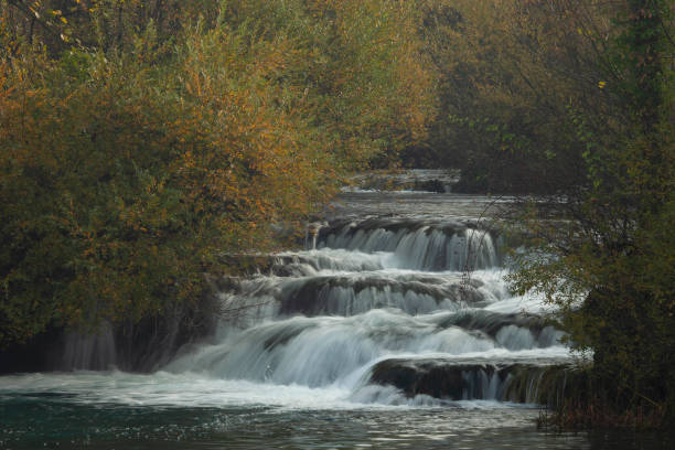 istock Autumnal Waterfall in Croatia 1036053624
