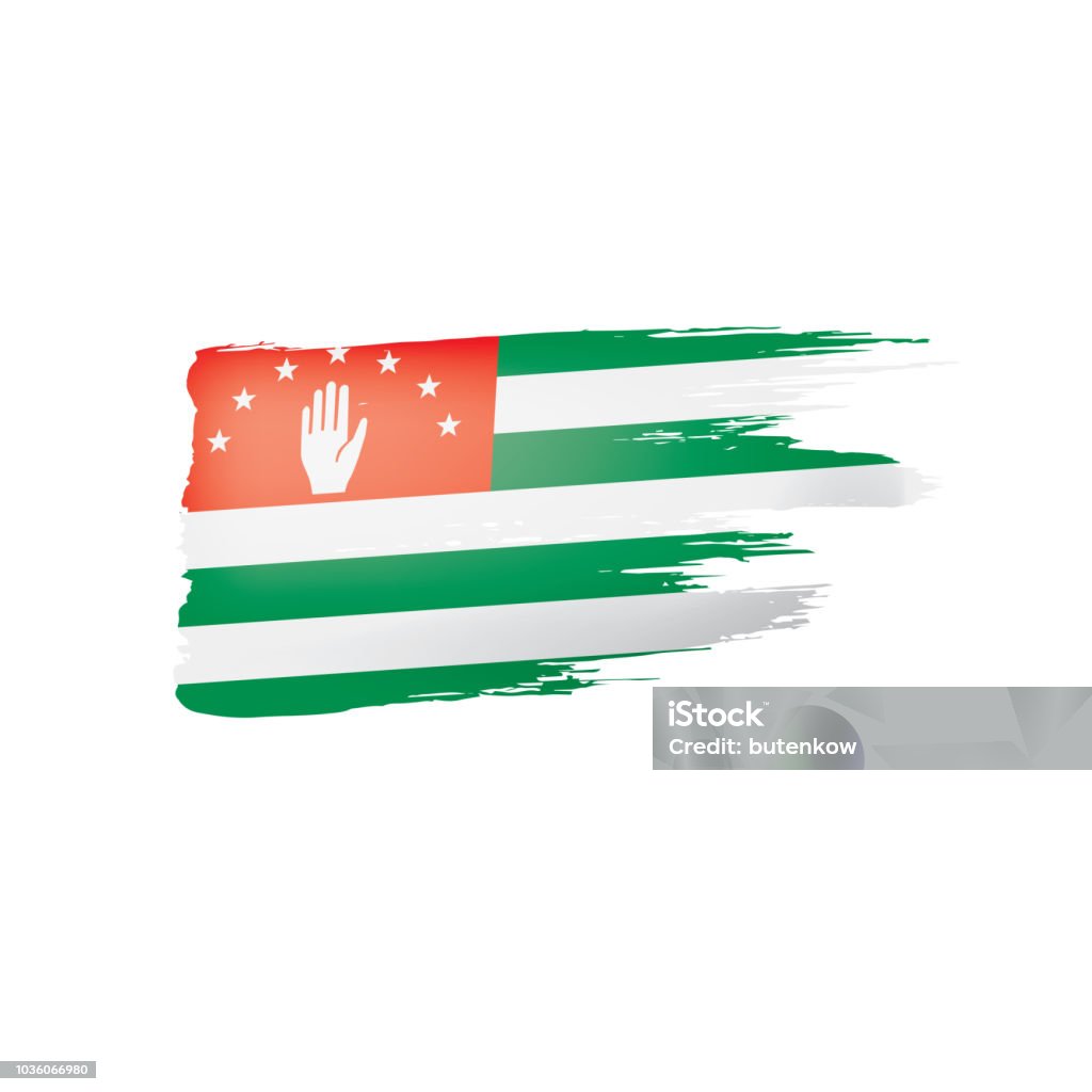 Abchasien Flagge Vektorillustration Auf Weißem Hintergrund Stock Vektor ...