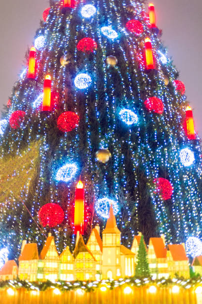 istock Huge Christmas tree on the Old Market in Dortmund, Germany 1036067130