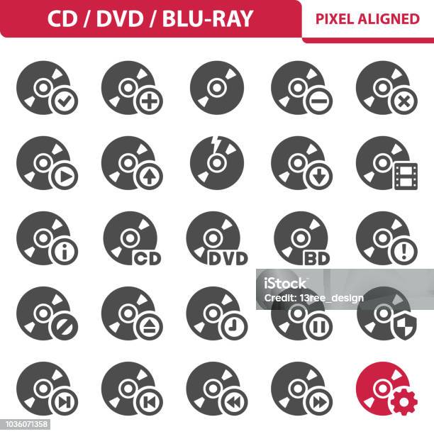 Icônes De Cd Dvd Bluray Vecteurs libres de droits et plus d'images vectorielles de Annulation - Annulation, Blu-ray Disc, Bouclier