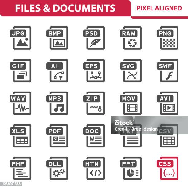 Files Documents Icons Stock Illustration - Download Image Now - Icon Symbol, File Folder, Spreadsheet