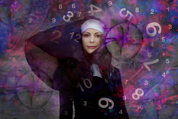 istock Woman and numerology world 1036071822