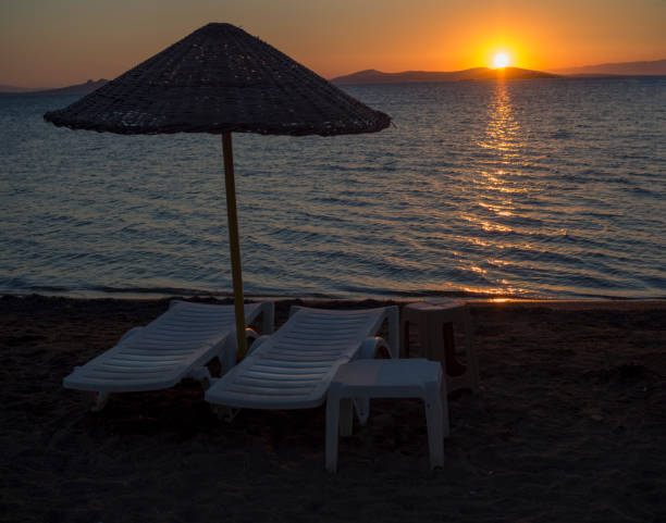 istock Sunset time when holiday in sea coast 1036079182