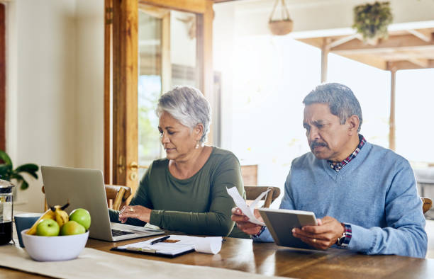 istock Time to get their household budget together 1036079544