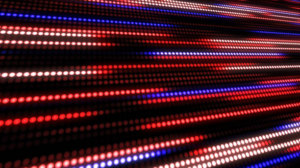istock Red, Blue and white abstract technology background with animation slow motion of little light dot stripes. 1036079706