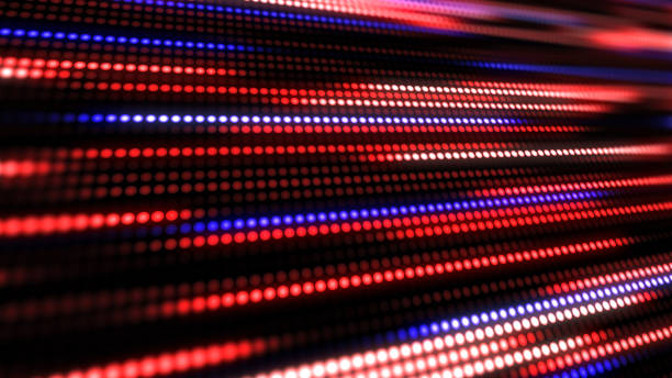 istock Red, Blue and white abstract technology background with animation slow motion of little light dot stripes. 1036079714
