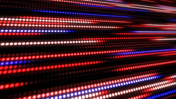 istock Red, Blue and white abstract technology background with animation slow motion of little light dot stripes. 1036079720