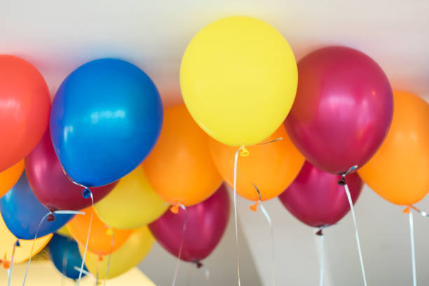 istock Abstract colorful balloons for happy celebration party background 1036088366