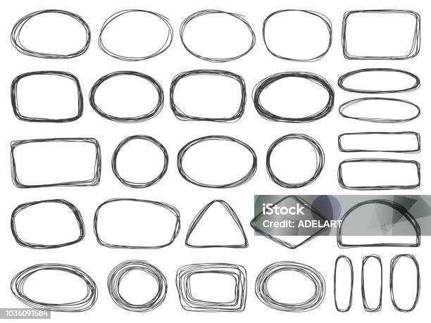 Frame Pattern Doodle Frames Doodle Vector Set Stock Illustration - Download Image Now ...