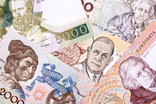 istock Old Portuguese money, a business background 1036103230