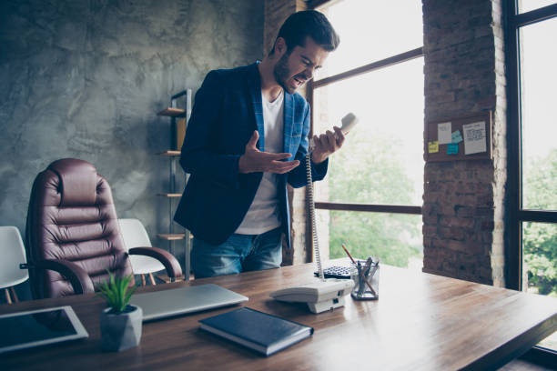 istock Very bad day at work! Unsuccessful telephone conversation angere 1036111982