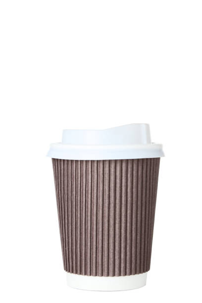 istock Paper cup with drink isolated on white background 1036134156