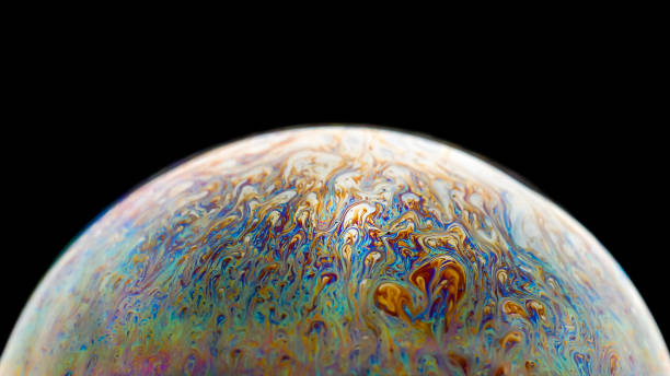 istock Half soap Bubble Ball abstract background semicircle. Model of Space or planets universe cosmic 1036135384