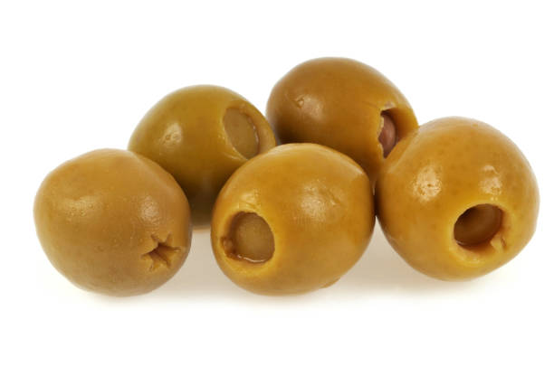 istock Green olives filled with almonds 1036141272