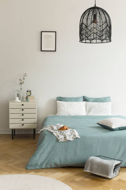 Sage Green And White Bedding Standing 