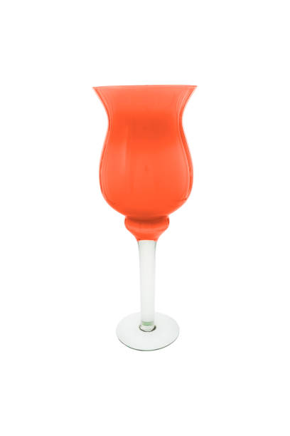 istock Elegant color glass vase isolated on a white background (glass, empty, vase) 1036149368