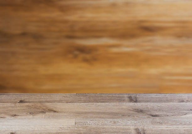 istock Background with empty wooden table. Flooring Texture of timbered board. Closeup. 1036152420