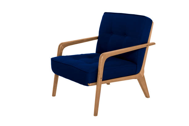 istock Beaultiful armchair. Modern designer chair on white background. Texture chair. 1036152624
