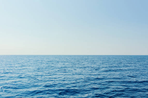 istock Blue sea and clear sky. Caribbean sea. 1036152672