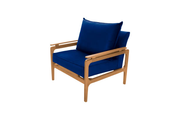 istock Beaultiful armchair. Modern designer chair on white background. Texture chair. 1036152930