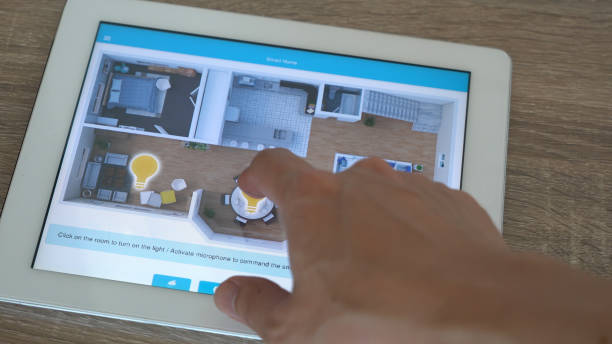istock Home Automation and smart home technology - Lighting control 1036154738