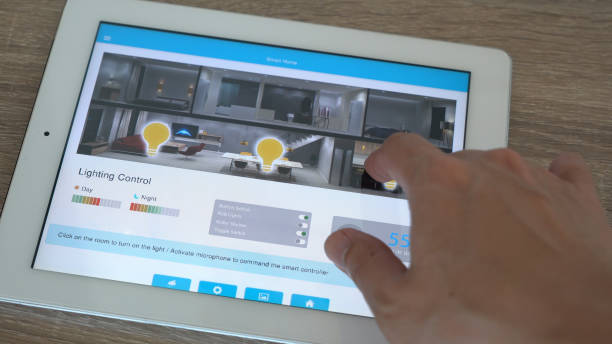 istock Home Automation and smart home technology - Lighting control 1036154750