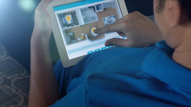 istock Mobile application for Home Automation and smart home technology - Temperature adjustment 1036154774