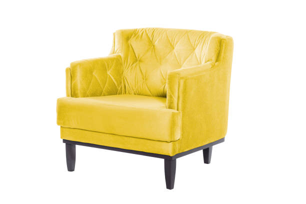 istock Beaultiful armchair. Modern designer chair on white background. Texture chair. 1036155868