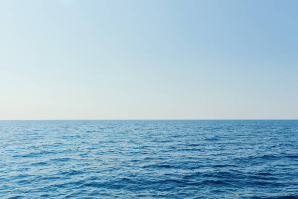 istock Blue sea and clear sky. Caribbean sea. 1036162180