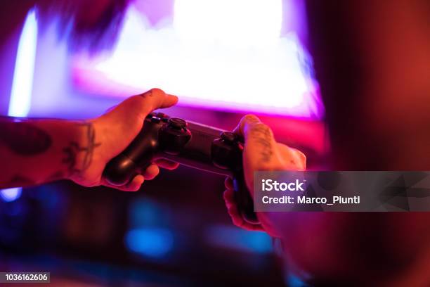 Gamer Hands Stock Photo - Download Image Now - Video Game, Gamer, Personal Perspective