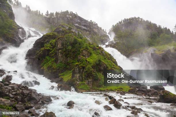 Waterfall Stock Photo - Download Image Now - Beauty In Nature, Flowing Water, Horizontal