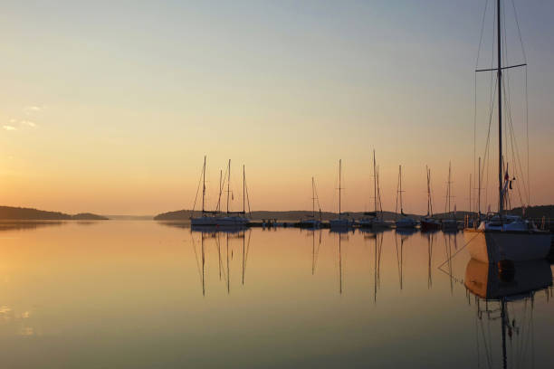 istock Sunrise over the lake. 1036169306