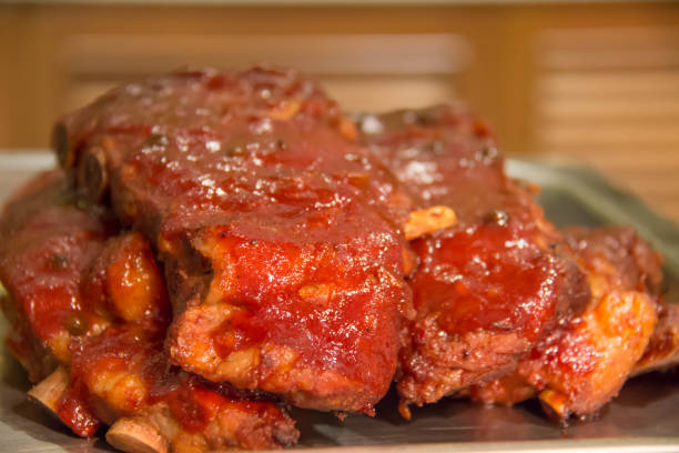 istock pork ribs grilled with BBQ sauce 1036173702