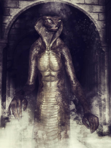 istock Cobra man in a dark corridor 1036177890