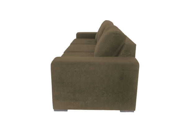 istock Three seats cozy color fabric sofa isolated on white background 1036181368