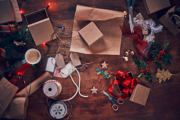 istock Wrapping and Decorating Christmas Presents 1036181474