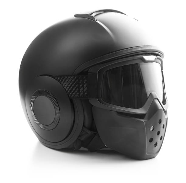 черный мотоциклетный шлем - helmet helmet visor protection black стоковые фото и изображения