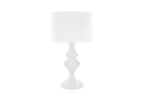 istock Color modern table lamp with small white lampshade isolated 1036186080