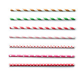 Various paper straws