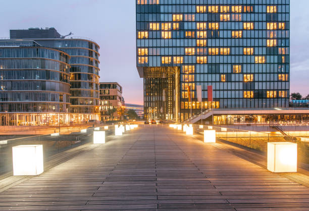 istock Dusseldorf - Mediahafen at night 1036190740