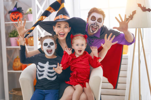 istock family celebrating Halloween 1036194232